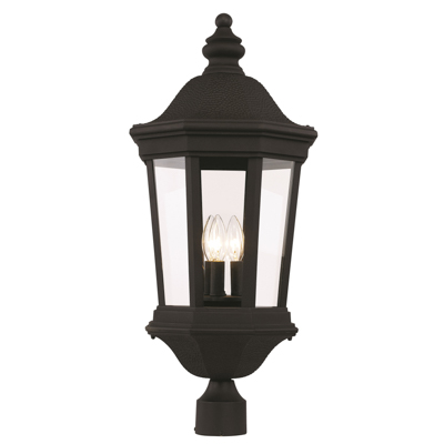Trans Globe Lighting 40404 BK Westfield 27.5" Outdoor Black Traditional Postmount Lantern